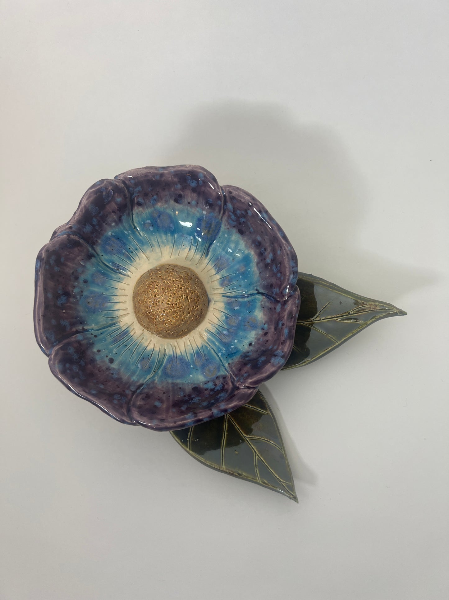 Violet, Blue & White Flower - Garden Ornament